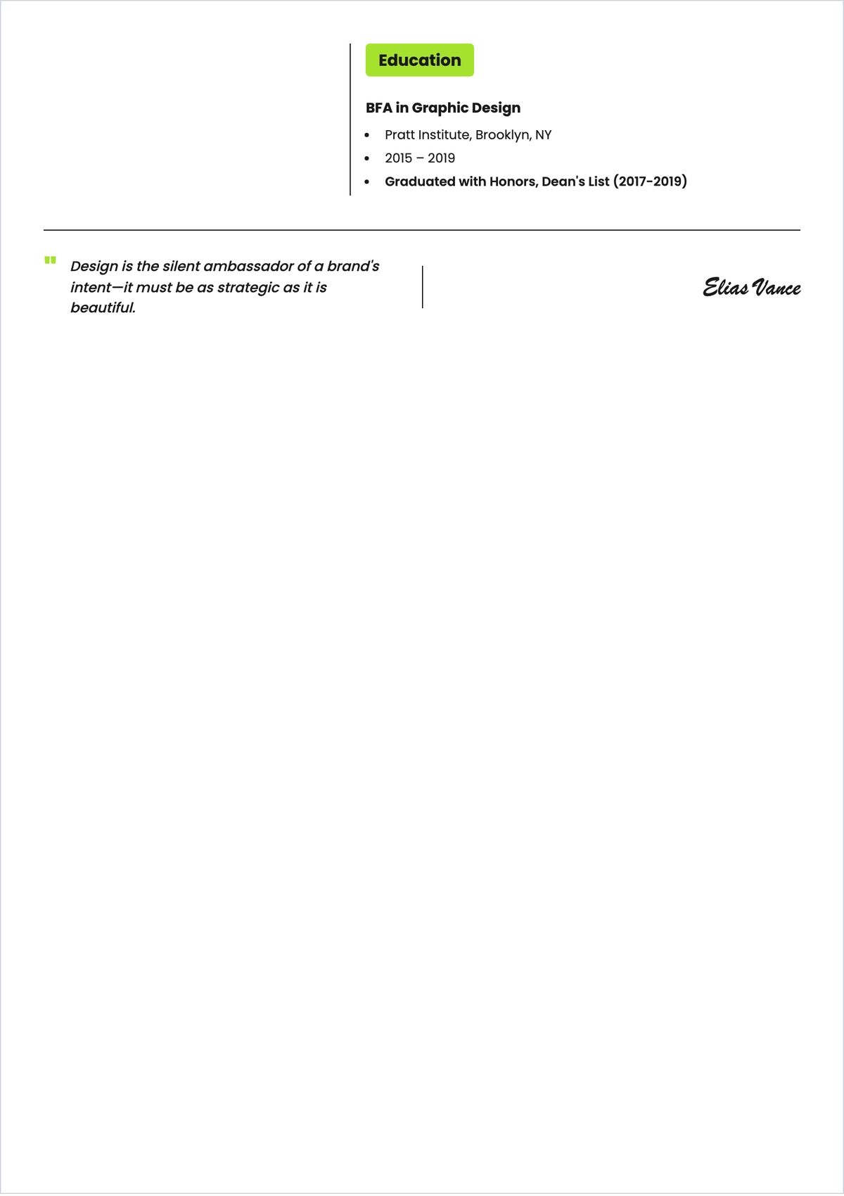Free Graphic Designer ATS Resume to Edit Online