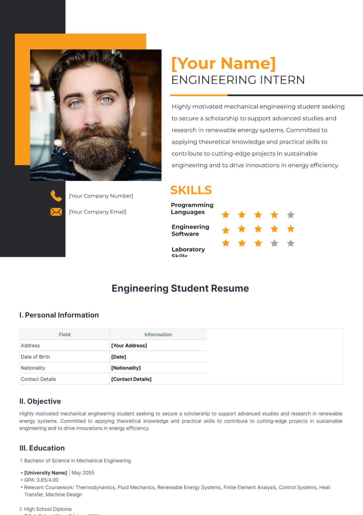 Student Resume Templates - Edit Online & Download