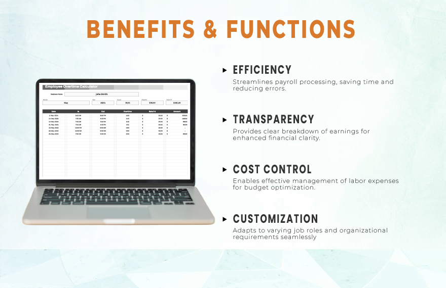 Accounting Overtime Calculator Template