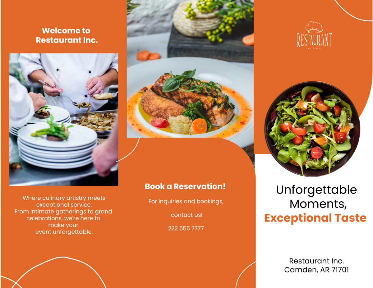 Restaurant Catering Brochure