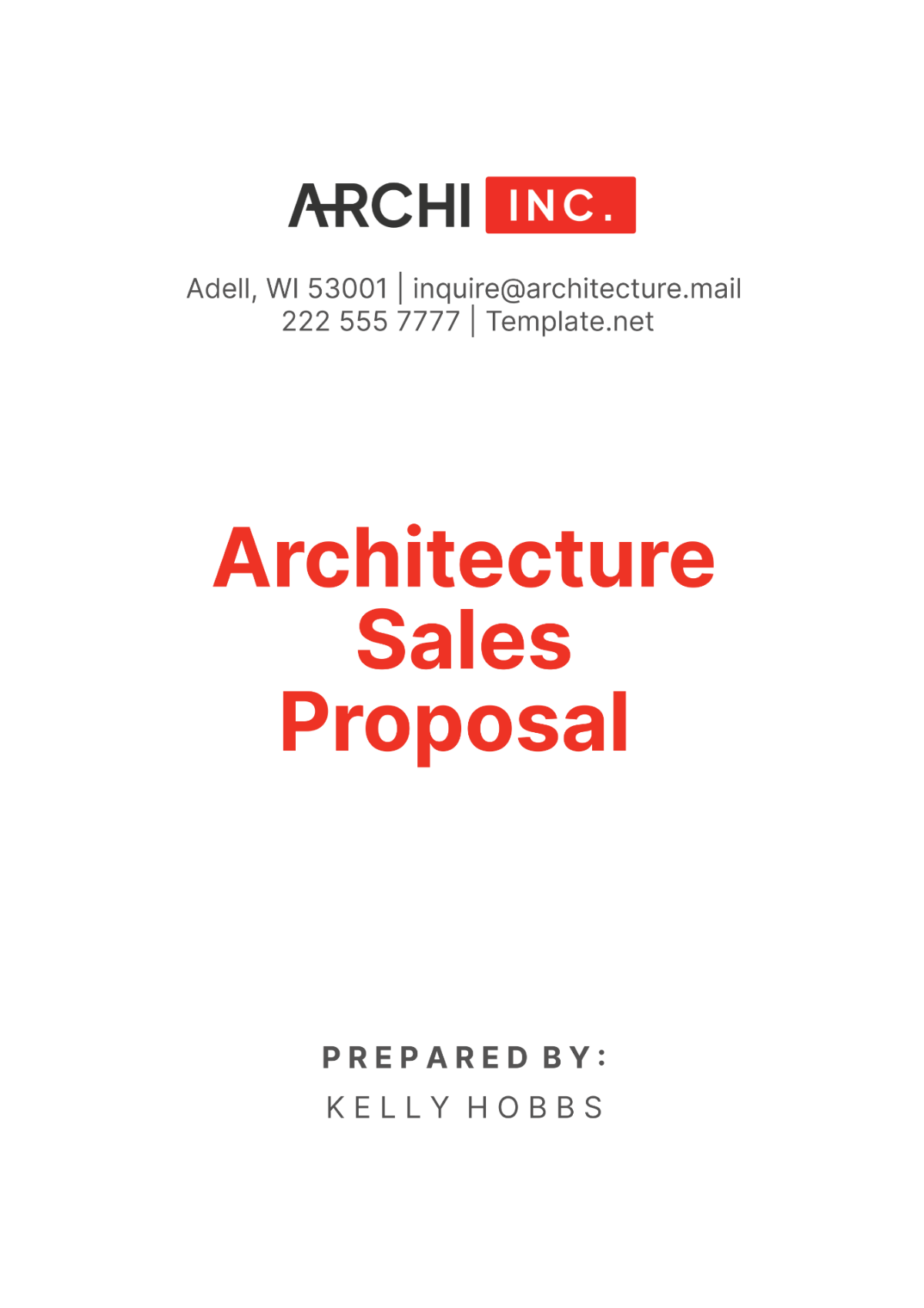 Architecture Sales Proposal Template - Edit Online & Download