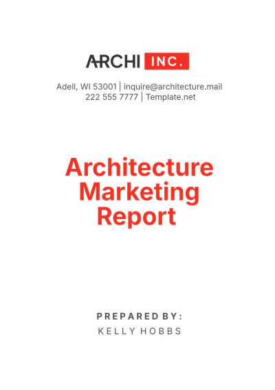 Free Architecture Marketing Report Template to Edit Online