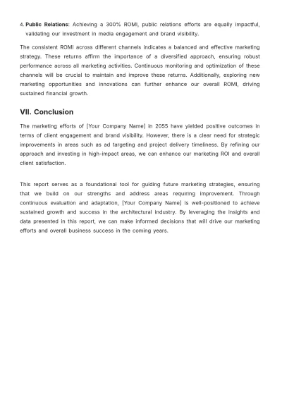 Free Architecture Marketing Report Template to Edit Online