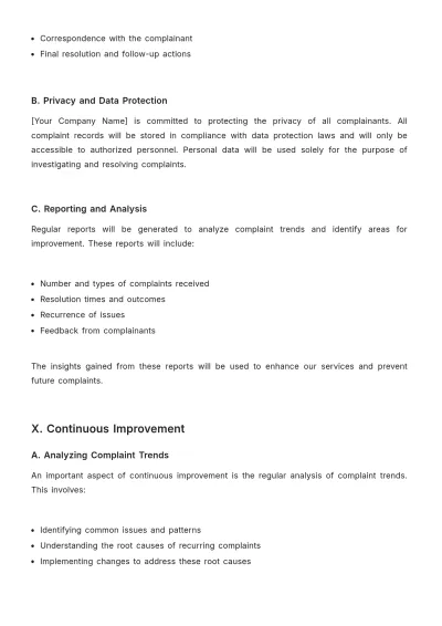 Free Architecture Complaints Procedure Template to Edit Online