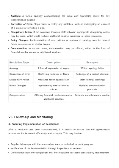 Free Architecture Complaints Procedure Template to Edit Online