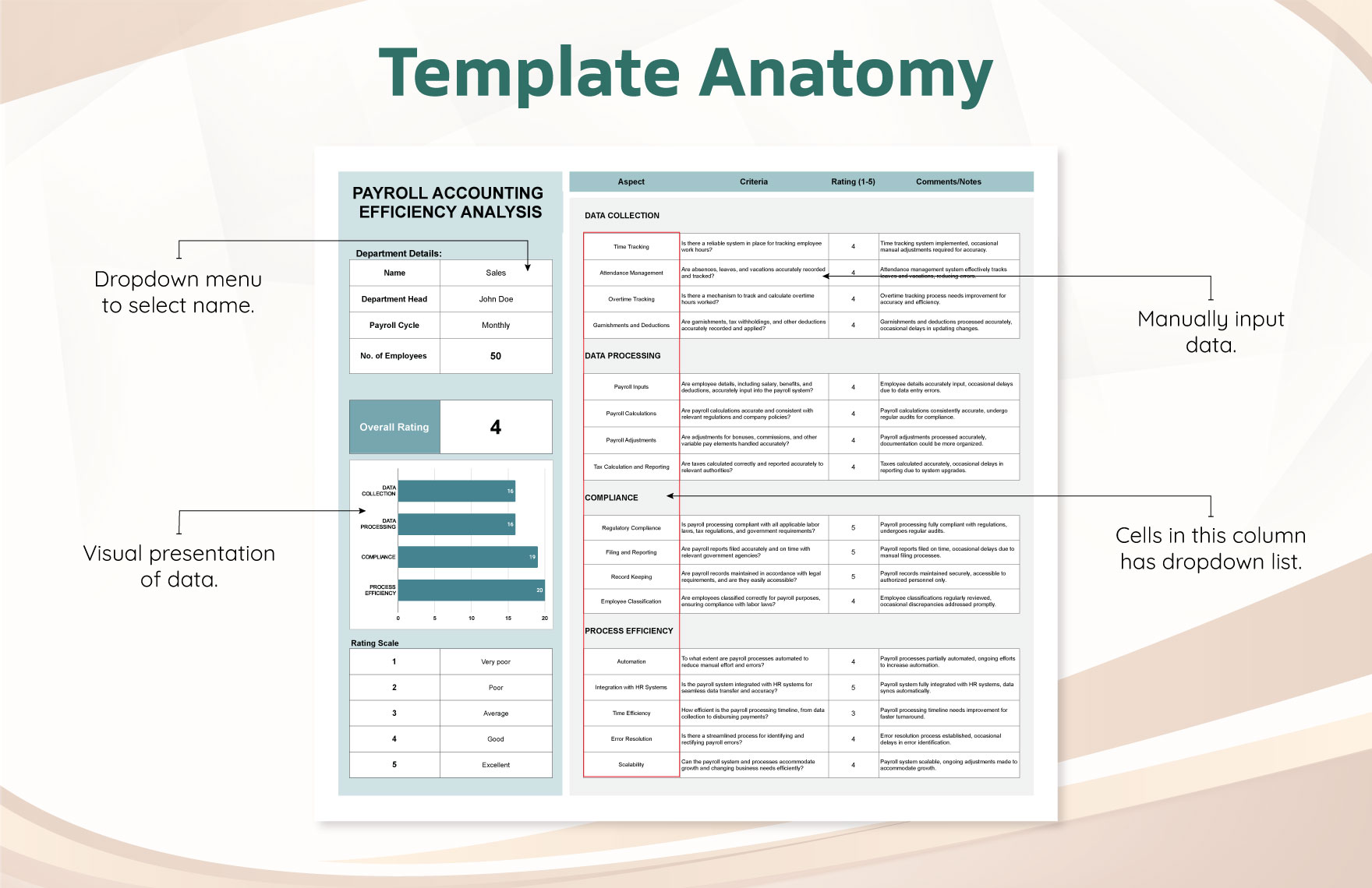 Payroll Accounting Efficiency Analysis Template