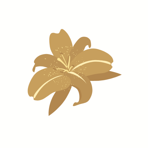 Gold flower element