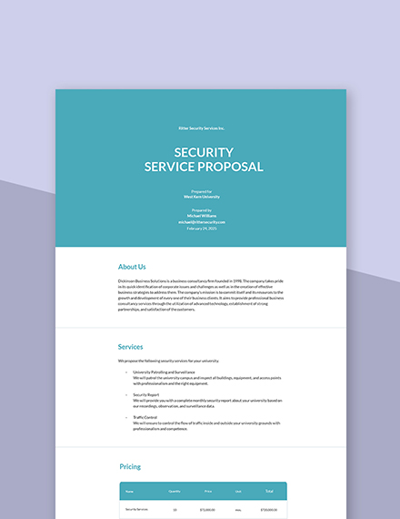 27  Services Proposal Templates Free Downloads Template net