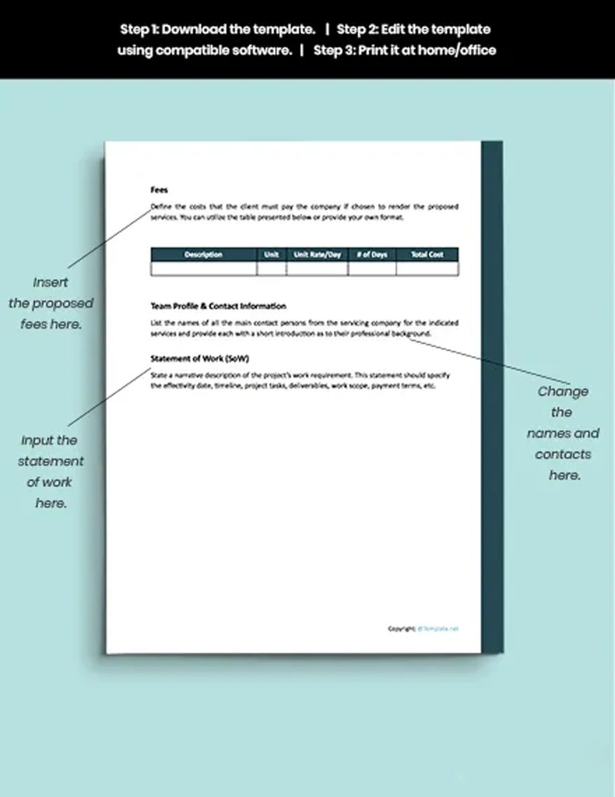 Simple Service Proposal Template in Pages, Word, Google Docs - Download ...