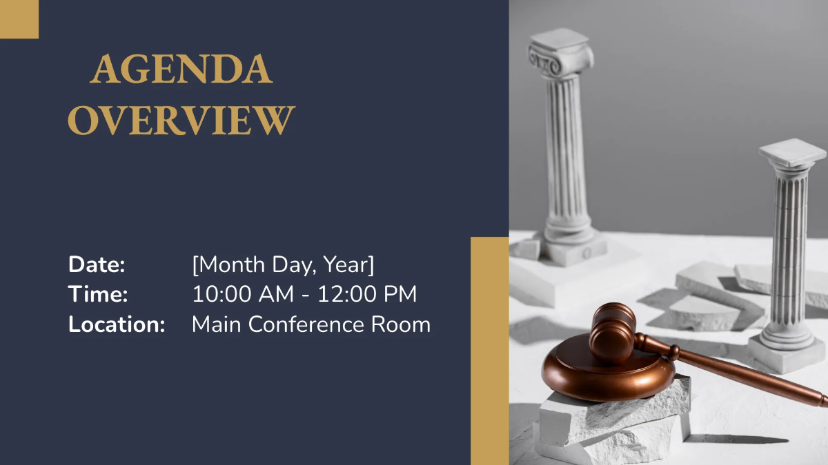 Free Law Firm Agenda Presentation Template to Edit Online