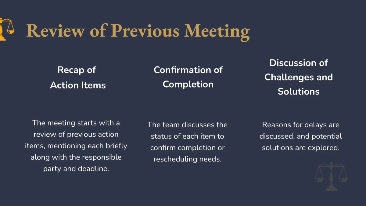 Free Law Firm Agenda Presentation Template to Edit Online