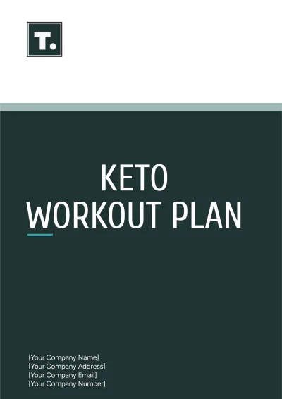 Free Keto Workout Plan Template to Edit Online
