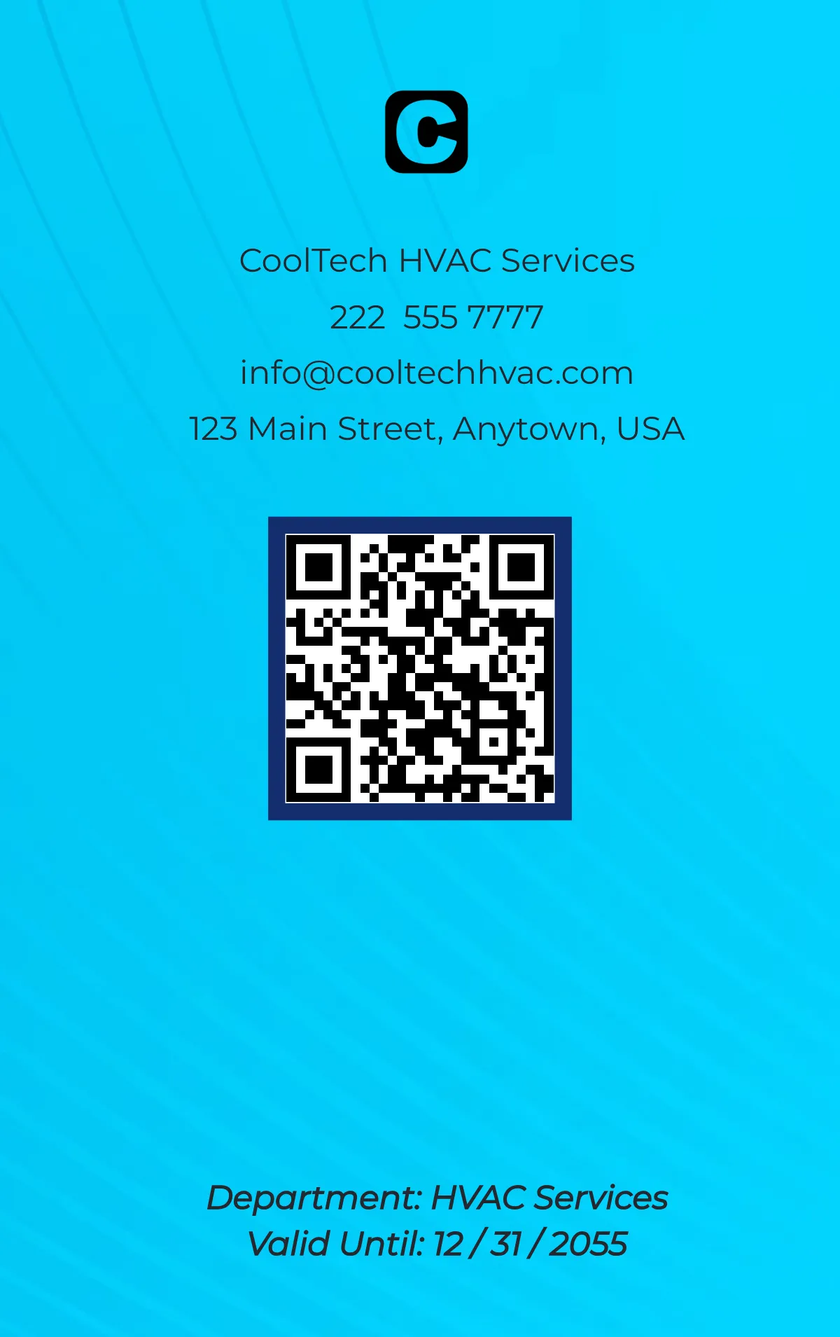 Free HVAC Field Technician ID Card Template to Edit Online