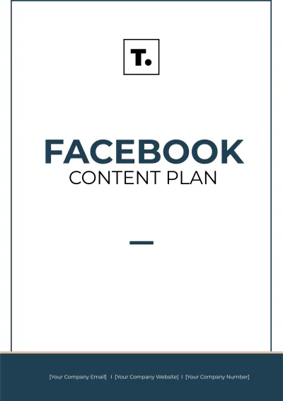 Free Facebook Content Plan Template to Edit Online