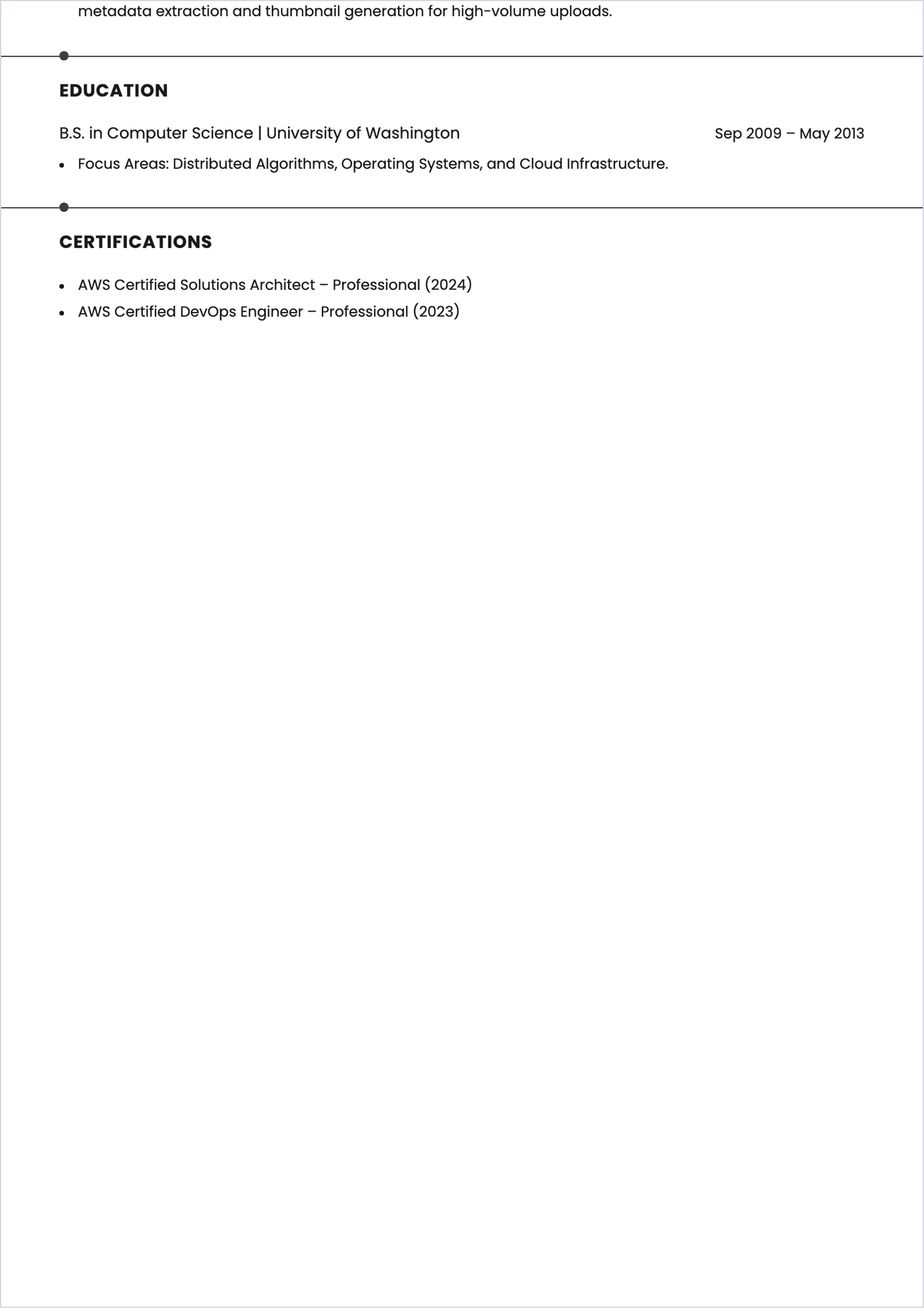 Free Software Development Engineer ATS Resume Template
