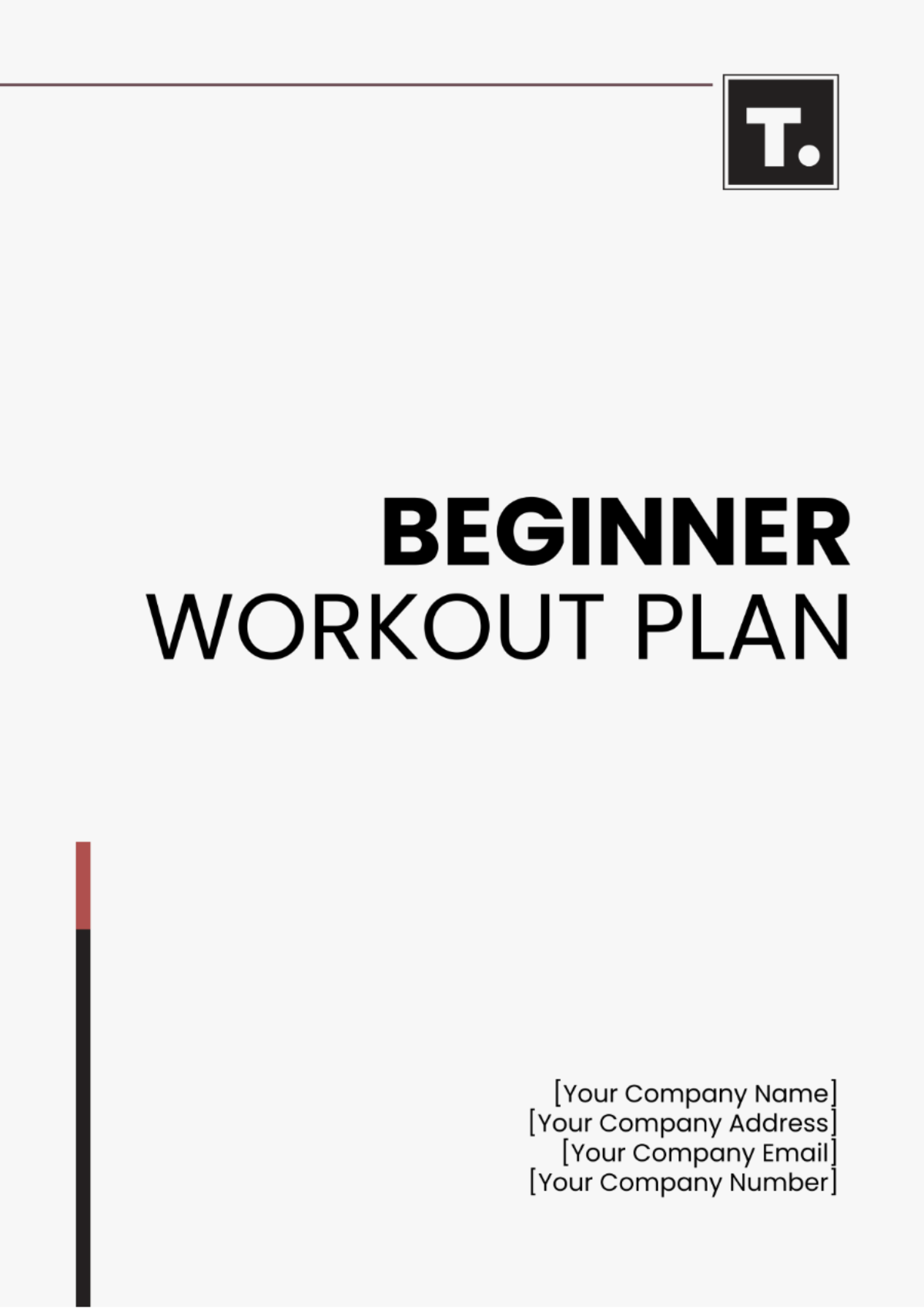 Free Beginner Workout Plan Template