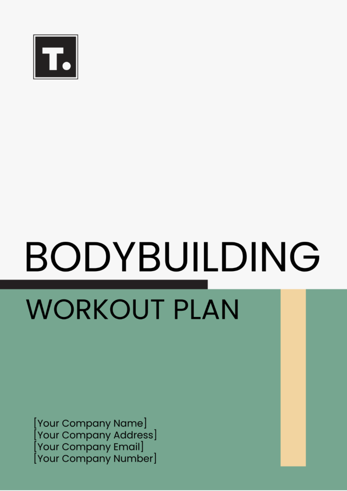 Bodybuilding Workout Plan Template