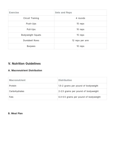 Free Bodybuilding Workout Plan Template to Edit Online