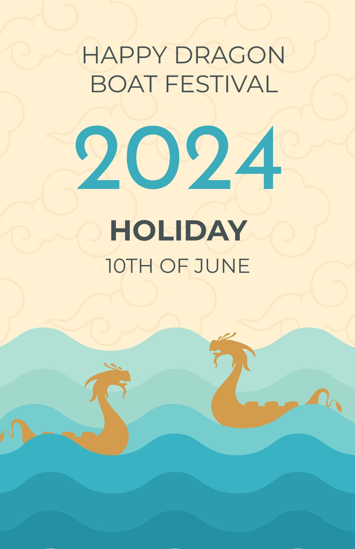 Dragon Boat Festival Holiday Poster