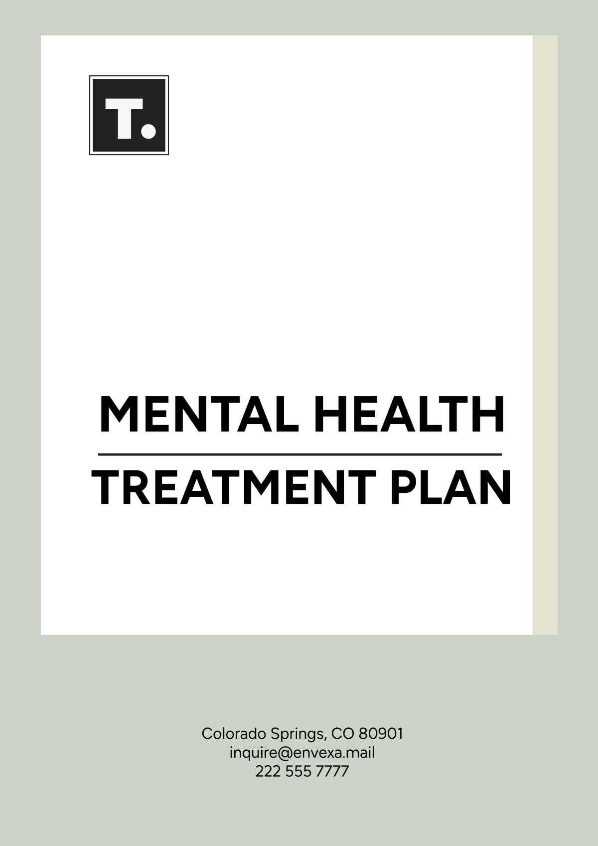 Mental Health Treatment Plan Template - Edit Online & Download