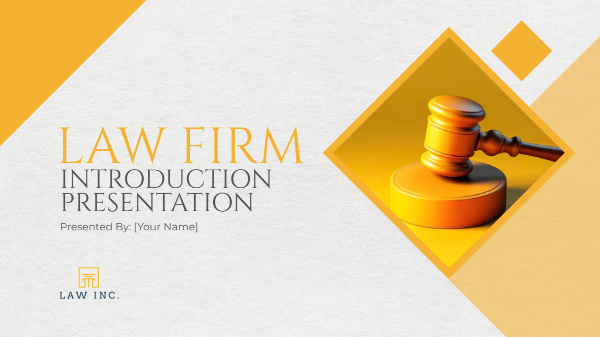 Law Firm Introduction Presentation Template - Edit Online & Download ...