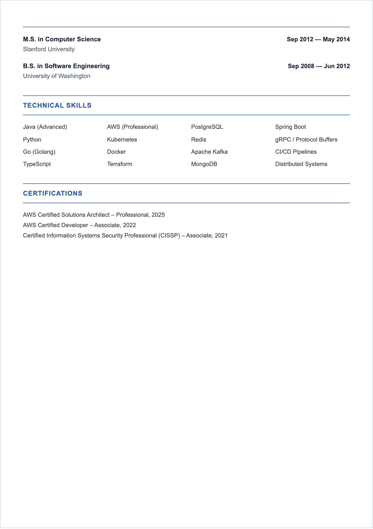 Free ATS Friendly Software Engineer Resume Template, AI Resume Builder