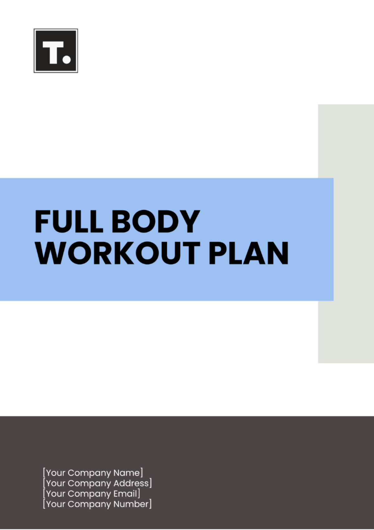 Full Body Workout Plan Template