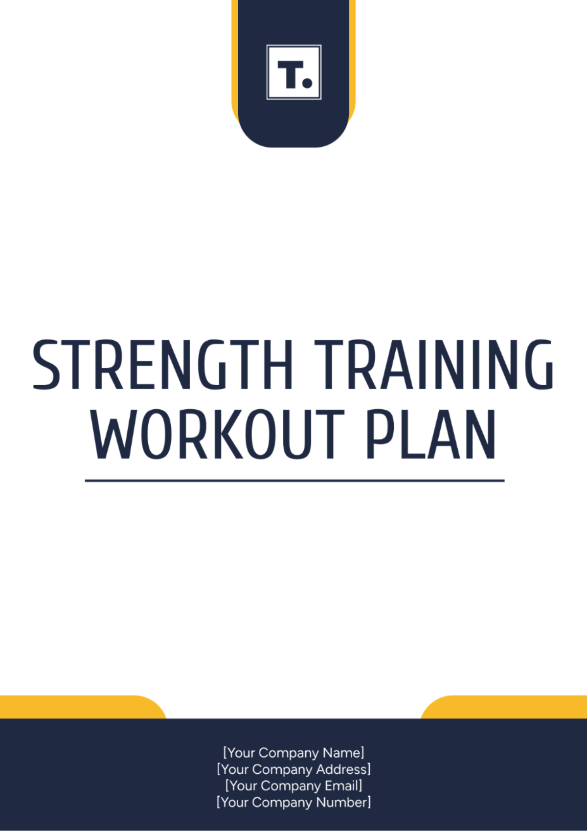 Strength Training Workout Plan Template