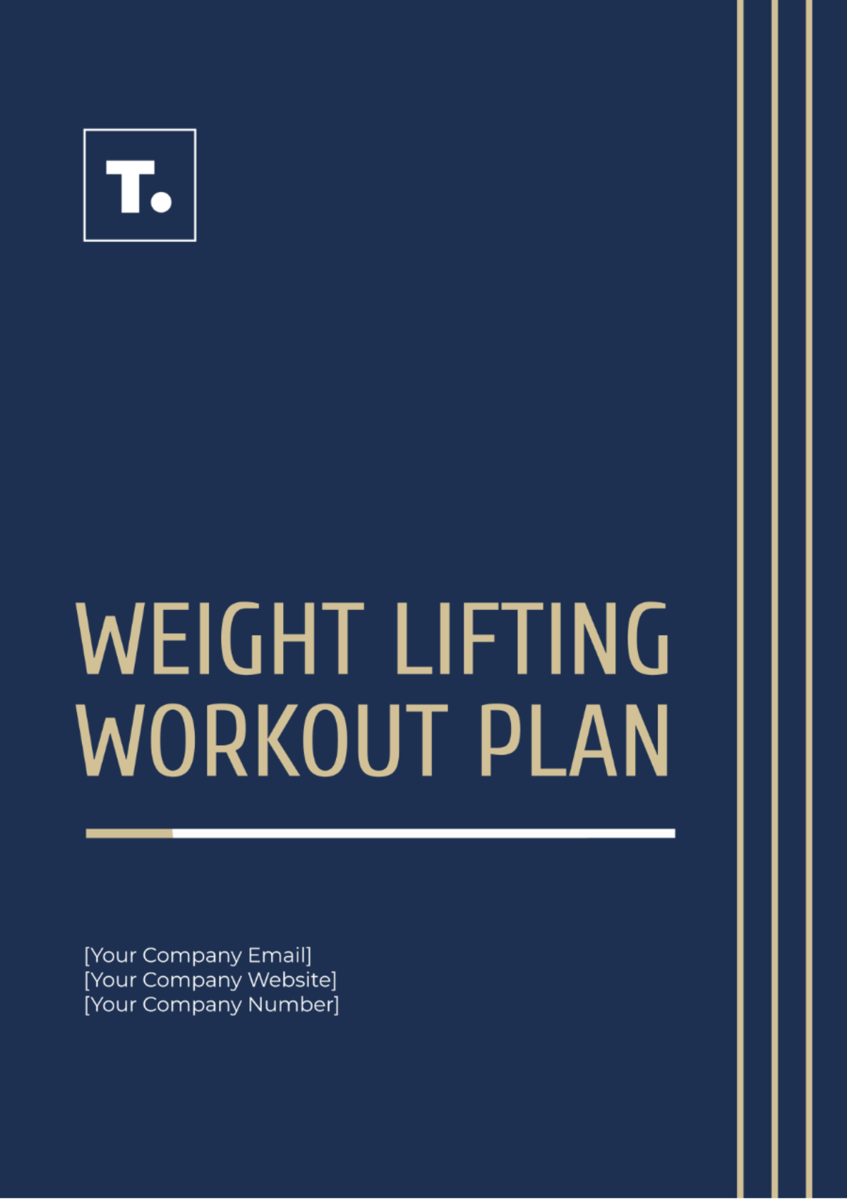 Weight Lifting Workout Plan Template