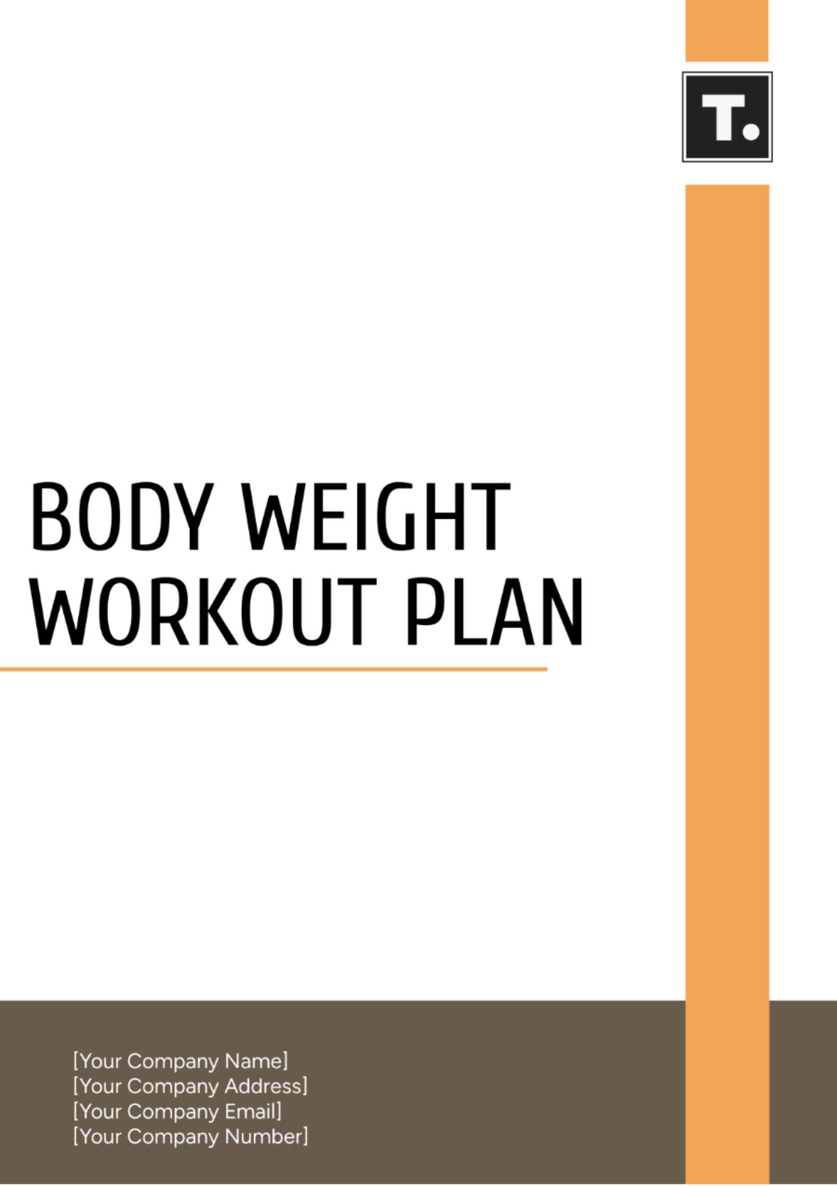 Bodyweight Workout Plan Template