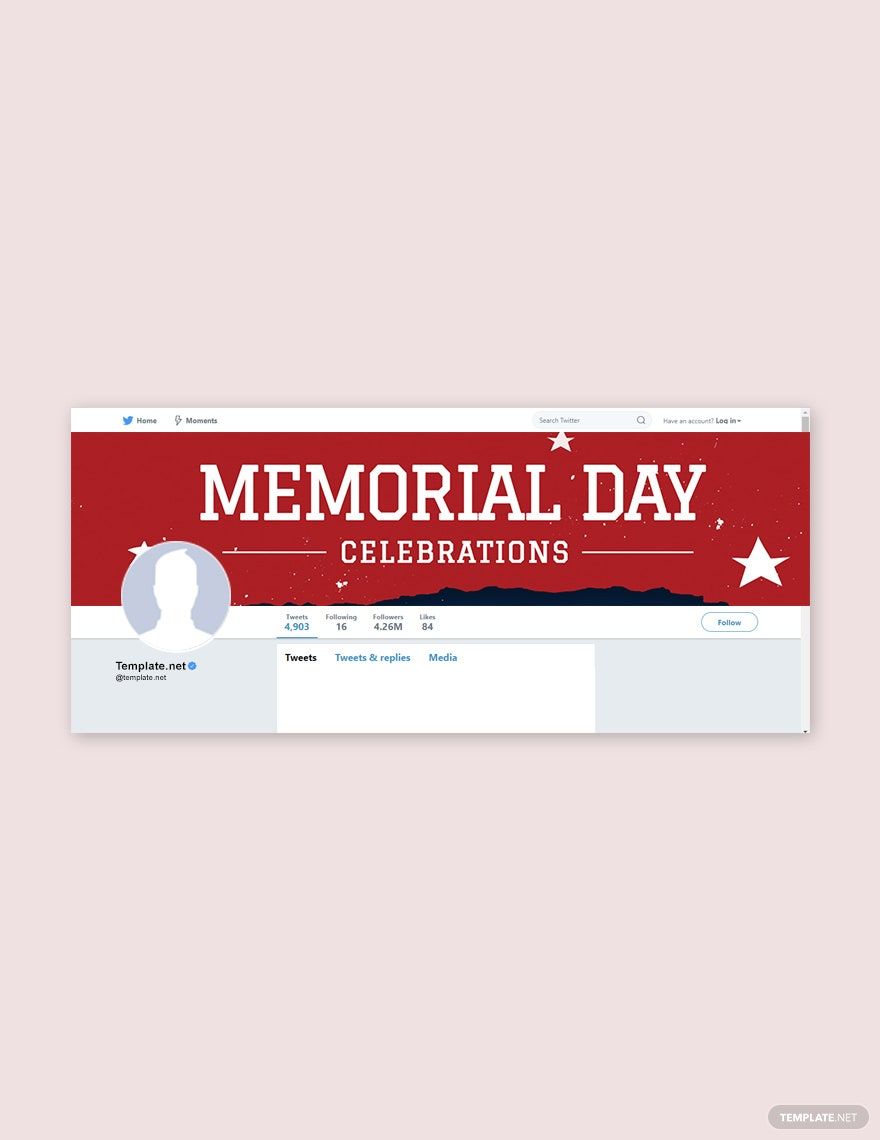Memorial Day Twitter Header Cover Template