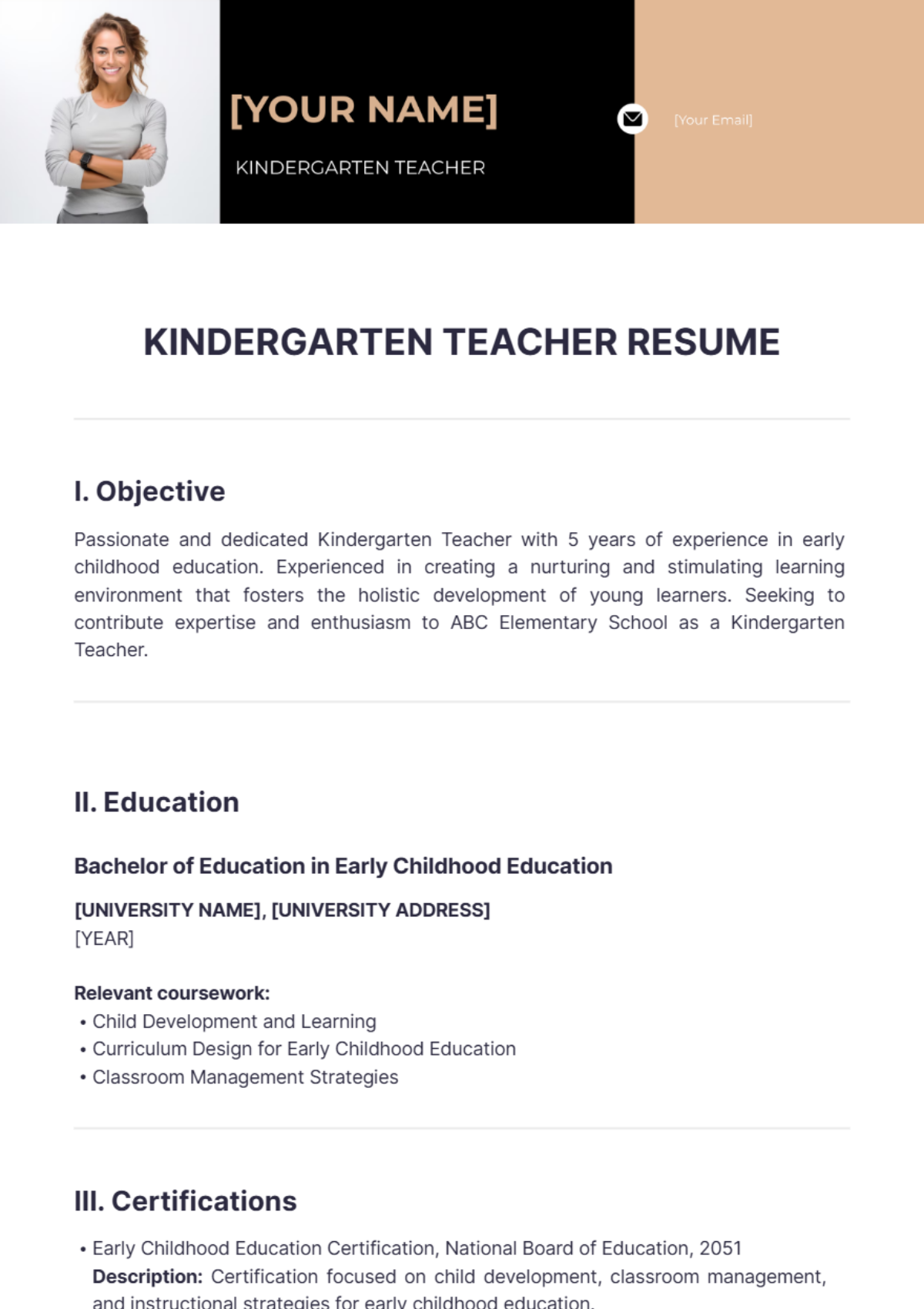 Kindergarten Teacher Resume Edit - Kindergarten Teacher Resume Edit Online 2 