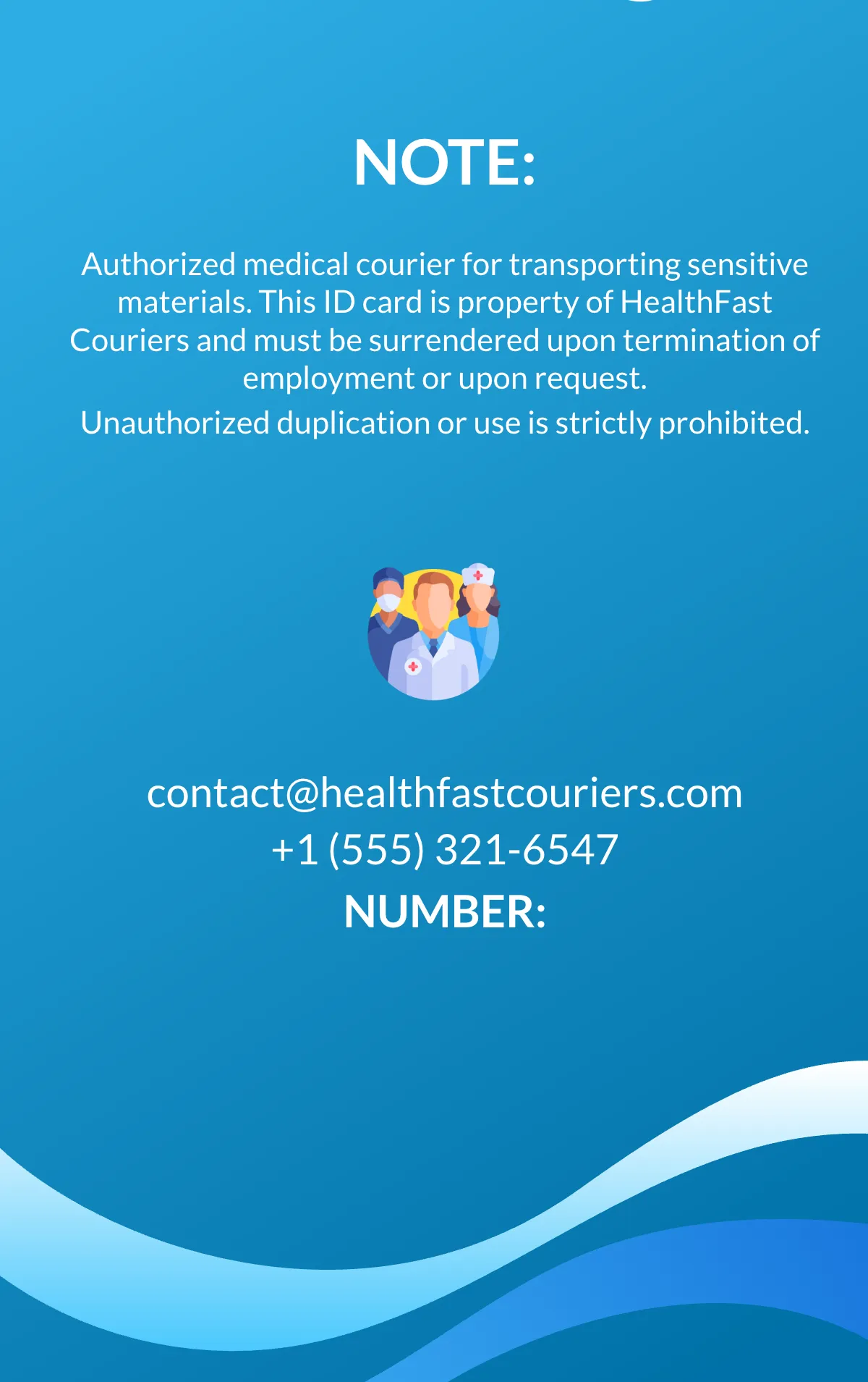 Free Medical Courier ID Card Template to Edit Online