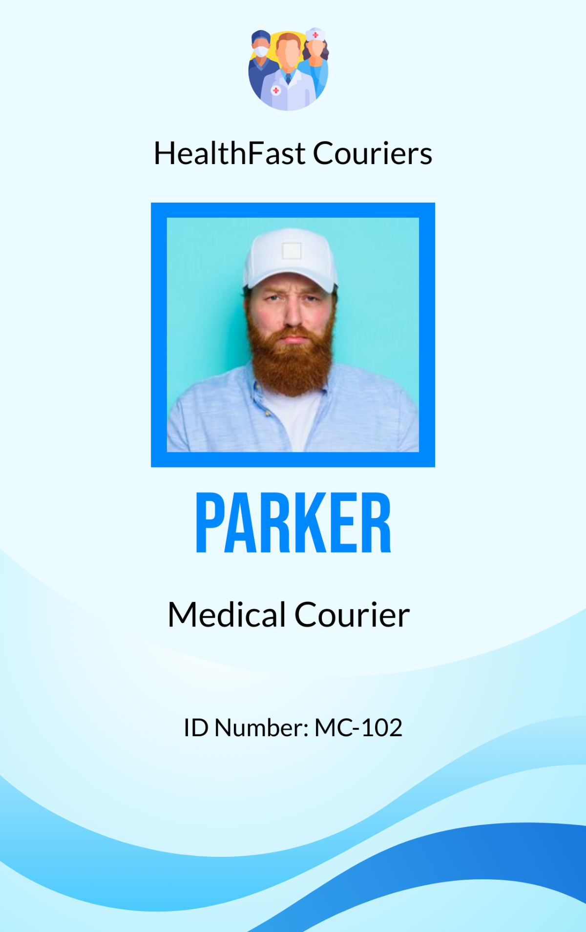 Medical Courier ID Card