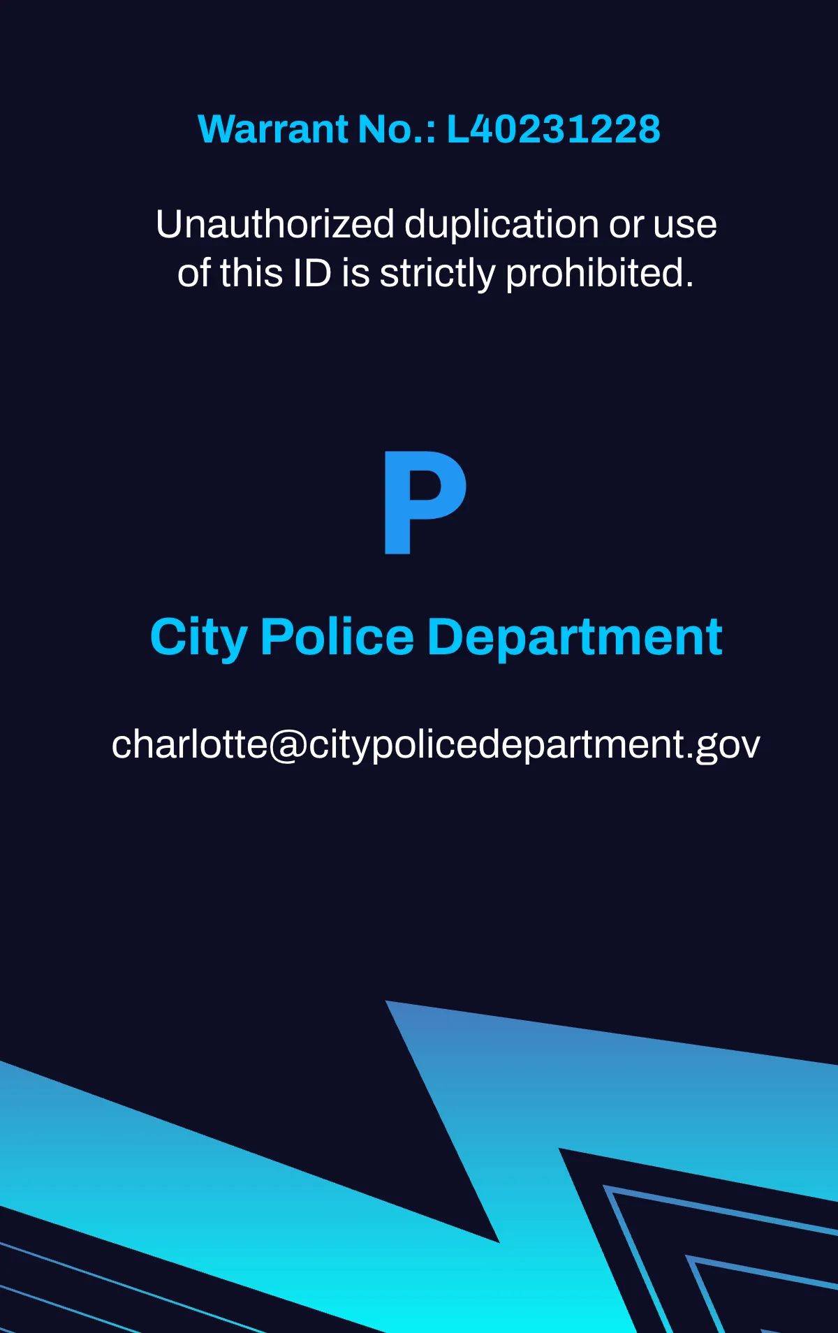 Free Police Officer ID Card Template to Edit Online