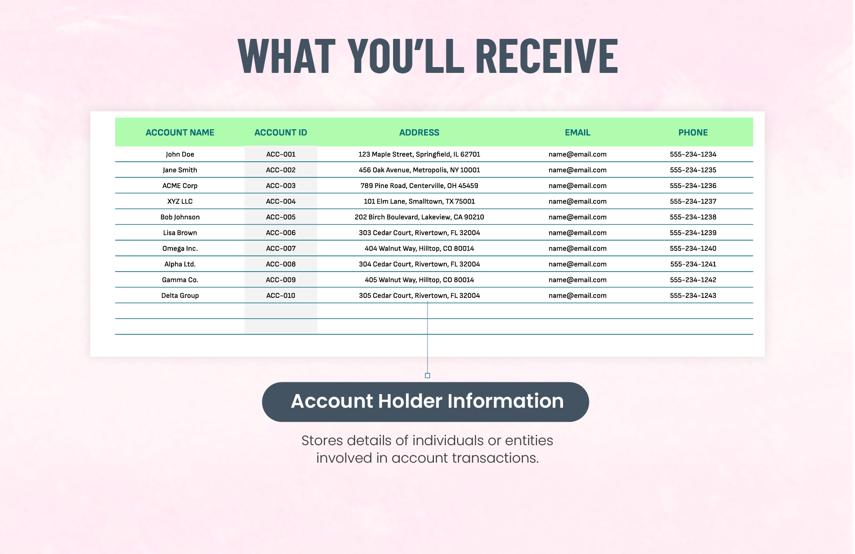 Account Settlement Tracking Template