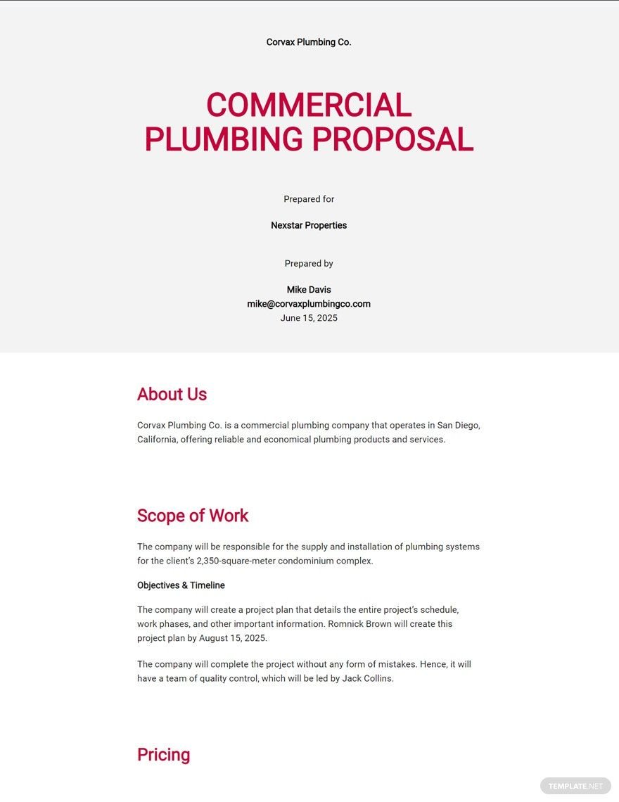 business plan in plumbing