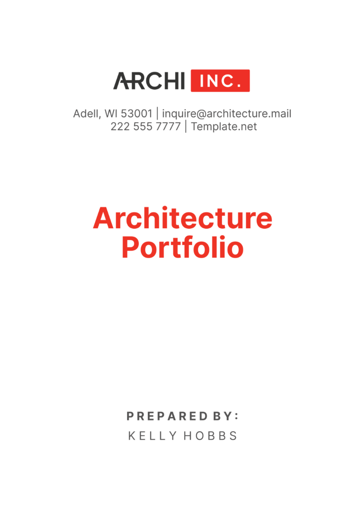 Architecture Portfolio Template - Edit Online & Download