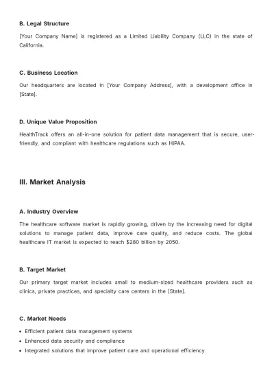 Free Business Plan Template to Edit Online