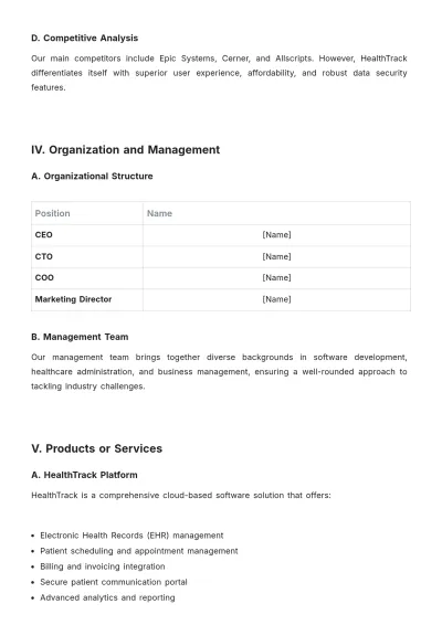 Free Business Plan Template to Edit Online