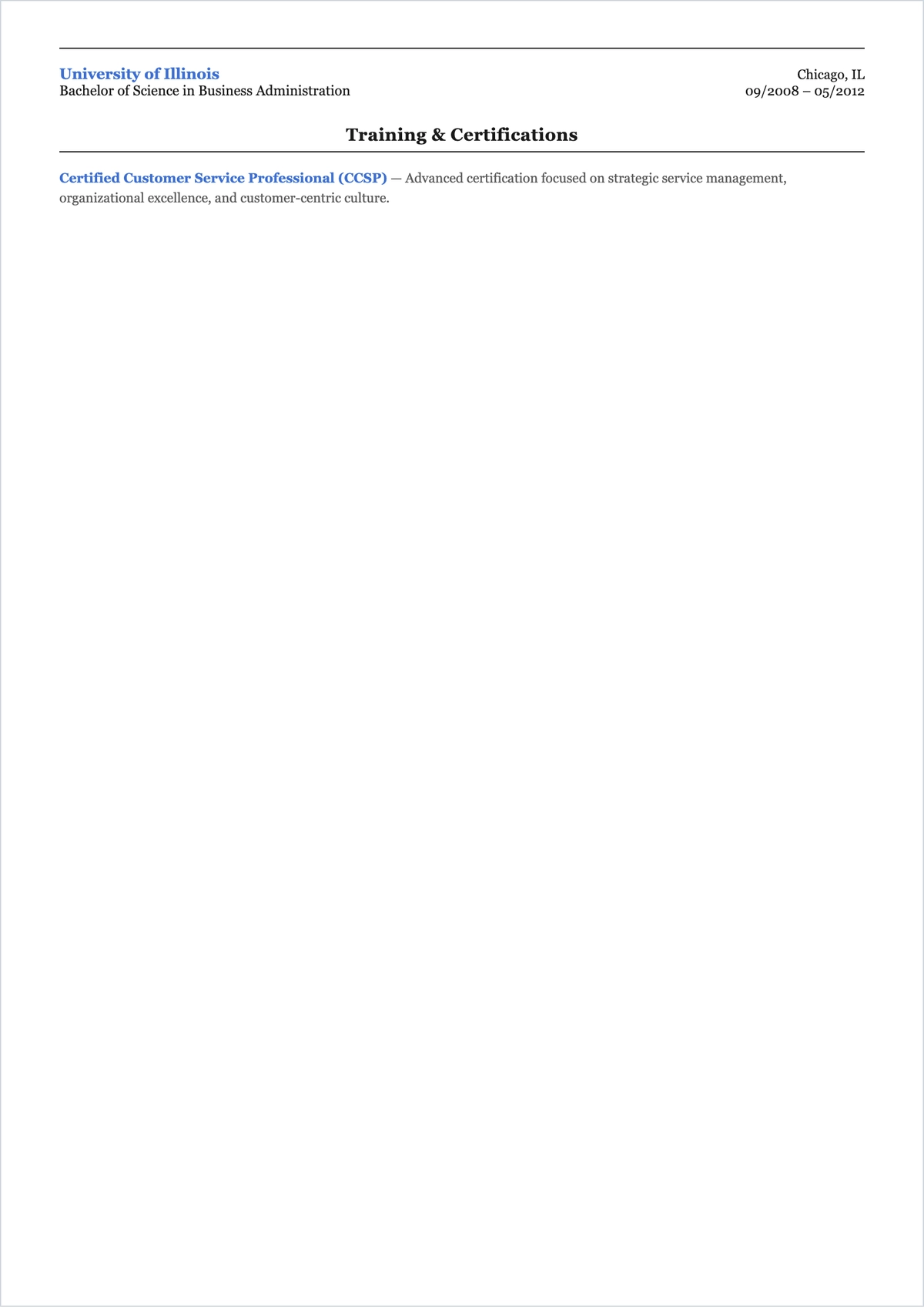 Free Customer Service Manager ATS Resume Template, AI Resume Builder