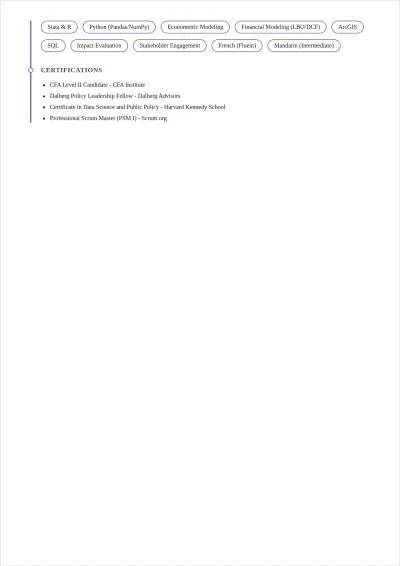Free Masters Student ATS Resume Template, AI Resume Builder