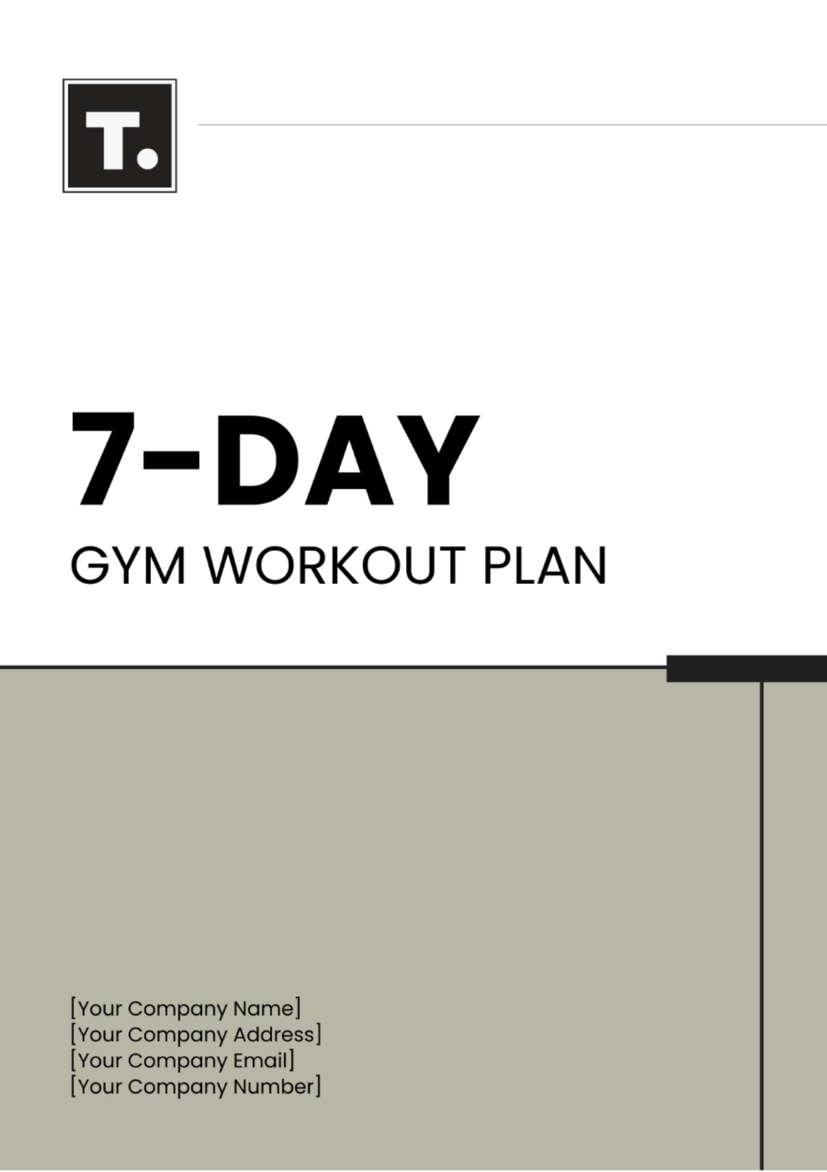 7-Day Gym Workout Plan Template