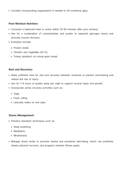 Free Gym Workout Plan Template to Edit Online