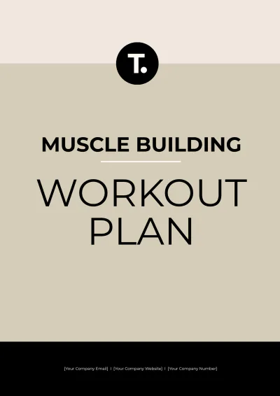 Free Muscle Building Workout Plan Template to Edit Online
