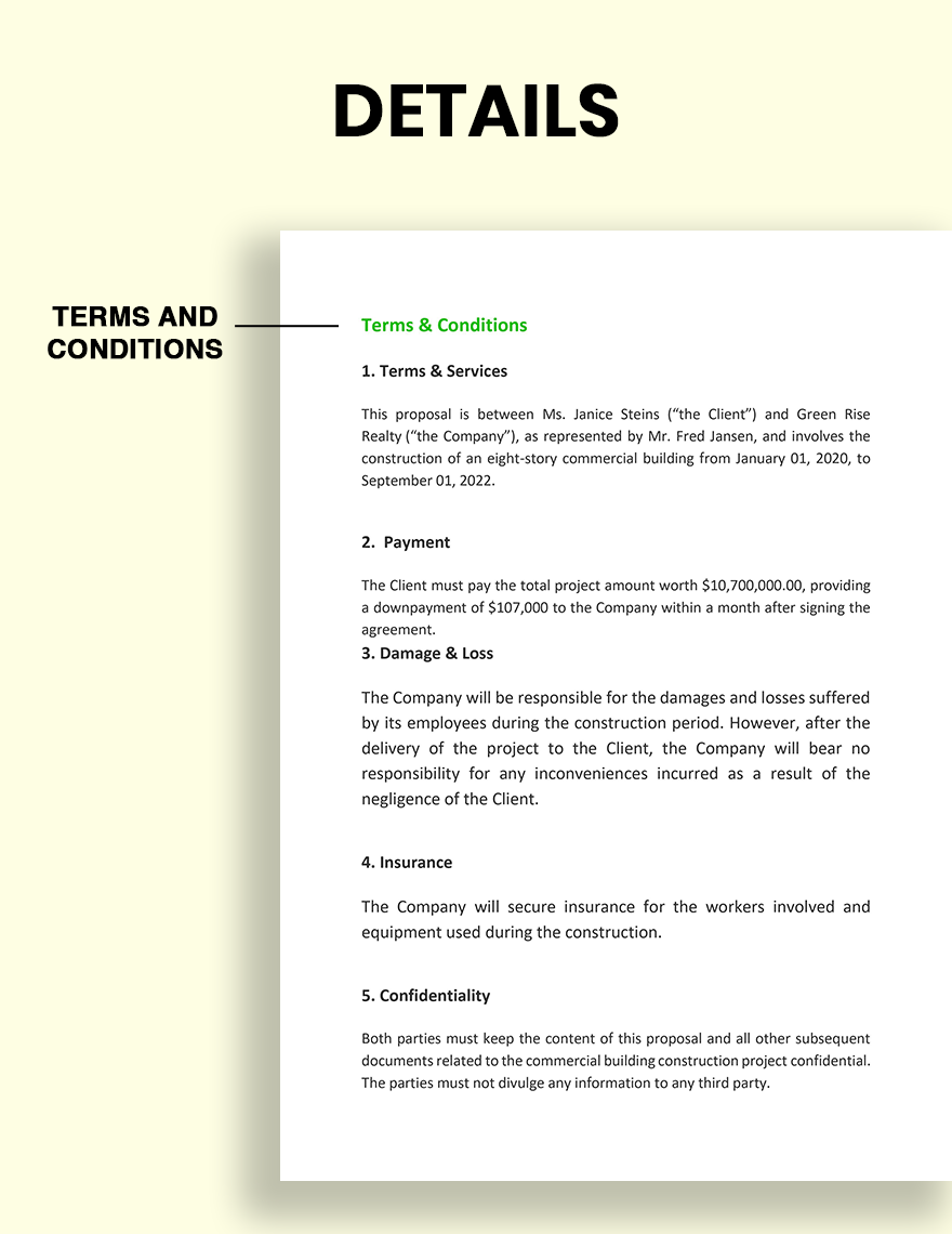 Commercial Real Estate Proposal Template