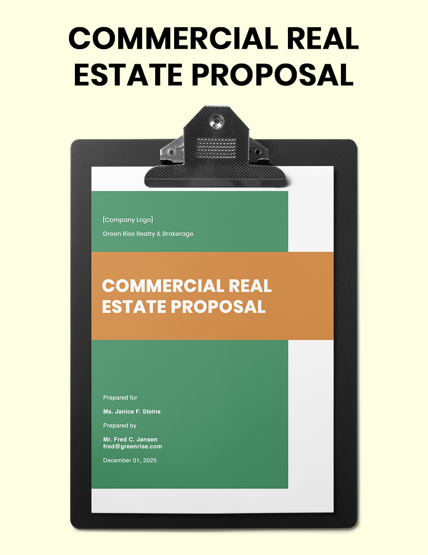 Commercial Real Estate Proposal Template