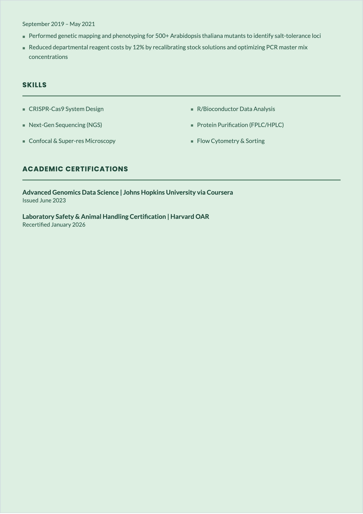 Free Harvard Research Student ATS Resume Template, AI Resume Builder
