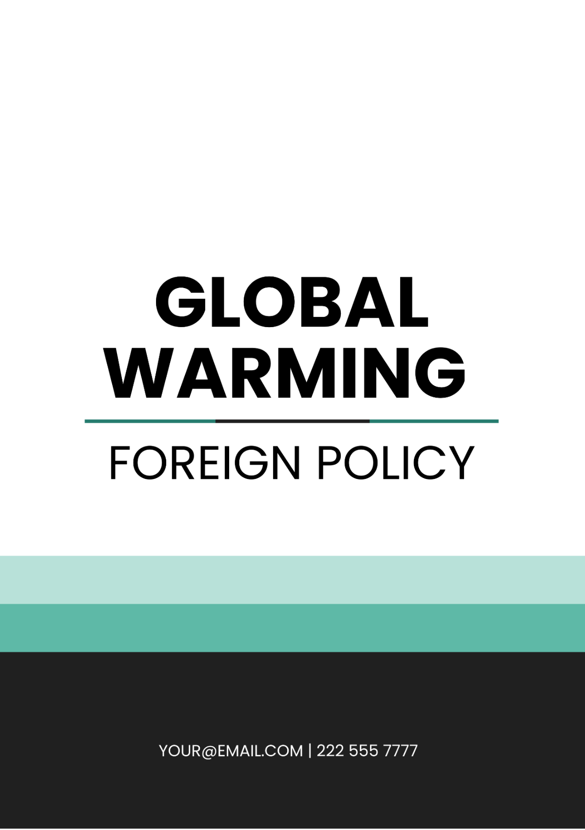 Global Warming Foreign Policy - Edit Online & Download