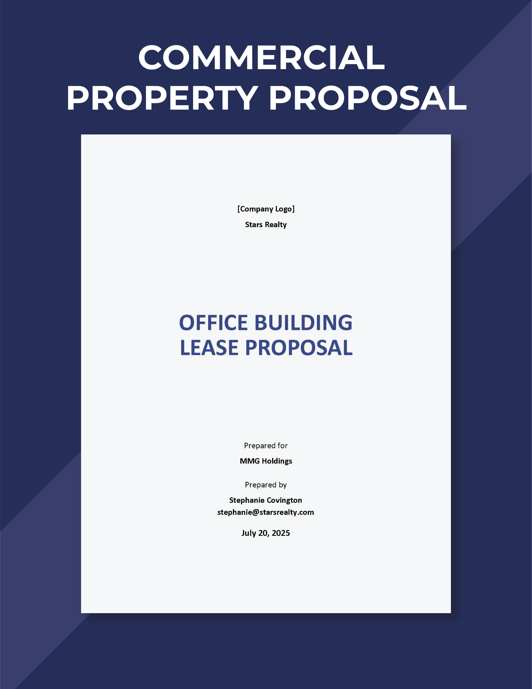 Commercial Property Proposal Template in Word Pages Google Docs